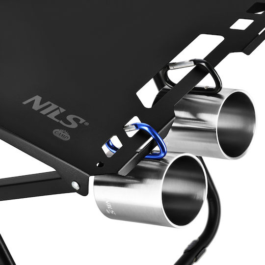 Nils Τραπέζι για Camping Πτυσσόμενο σε Βαλιτσάκι 57.5x40x36cm Μαύρο