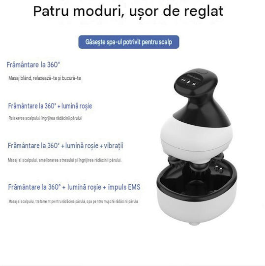 Aparat de masaj pentru cap cu vibrație roșie