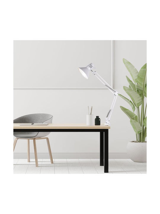 Lampă de birou Worker 1xe27 10w 230v Albă Lampă de birou Worker 1xe27 10w 230v Albă