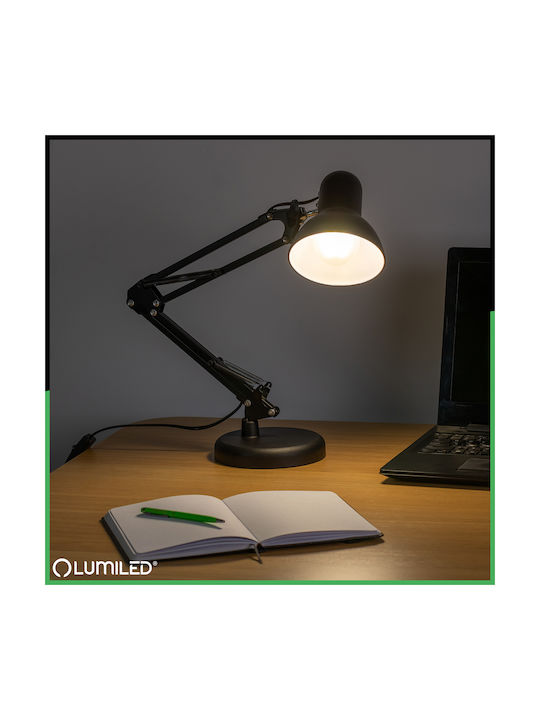 Lumiled Φωτιστικό Γραφείου για Ντουί E27 σε Μαύρο Χρώμα