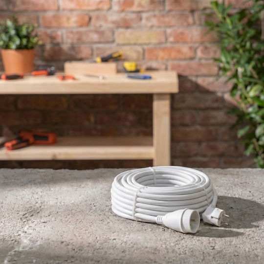 Elvhx 1 Platz mit Kabel 2m Weiß