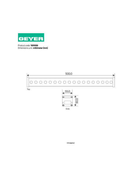 Geyer Geyer Outdoor Floor Lamp LED Wall Washer 18W with Warm White Light IP65 Gray