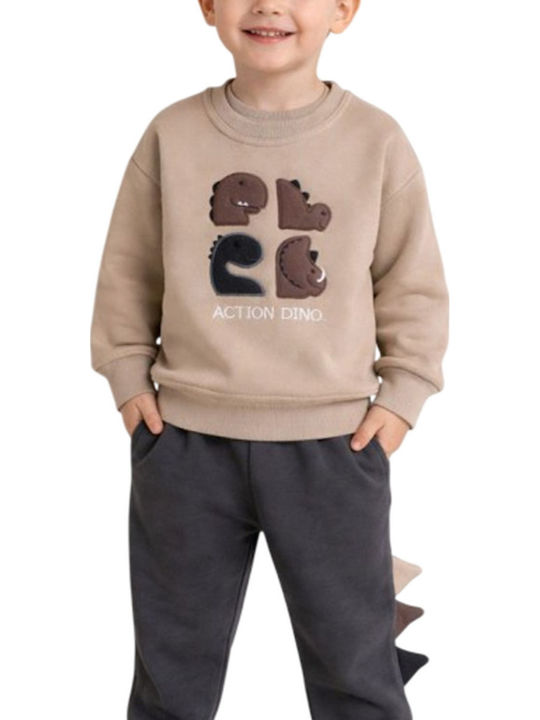 Kinder Sweatpants Set Beige