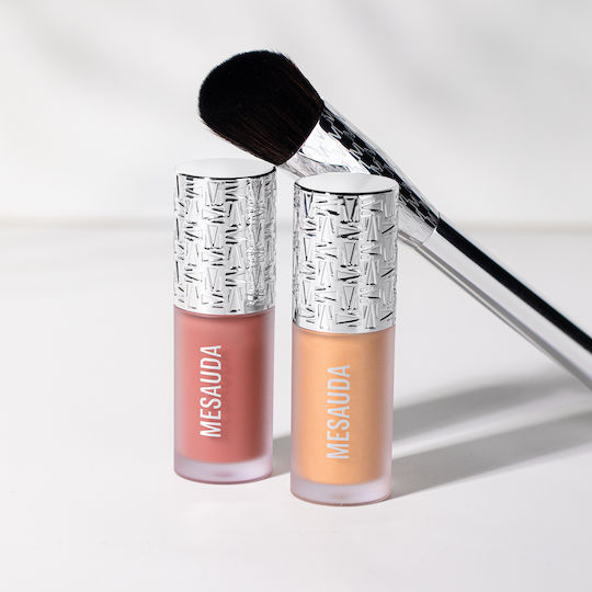 Mesauda Milano Promo Sunburnt Look Комплект за грим Течно Руж 101 Soft Mauve 8ml & Течно Руж 102 Petal Pink 8ml & F02 Четка Contouring 1 Брой