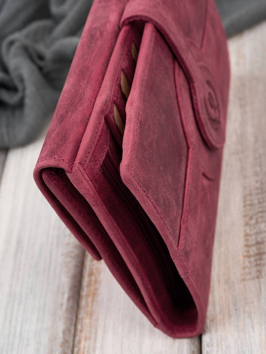 Large Leather Women's Wallet with RFID Pink