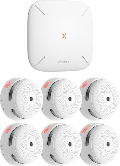 Smoke Detector X-sense Fs61 6 1 Rf Smoke Detector Set Gateway 6×xs01-m 1×sbs50