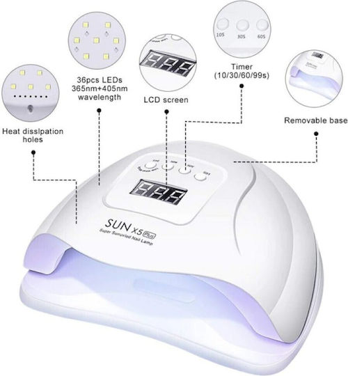 X5 Plus Φουρνάκι Νυχιών UV / LED 54W