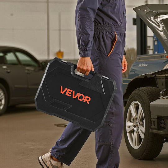 Vevor Socket Set 86 Pieces 9.5 & 6.4 & 12.7 mm Socket Driver SAE Metric Mechanic Tool Set Screwdriver Accessories Storage Case Alloy Steel Cr-v Car Repair