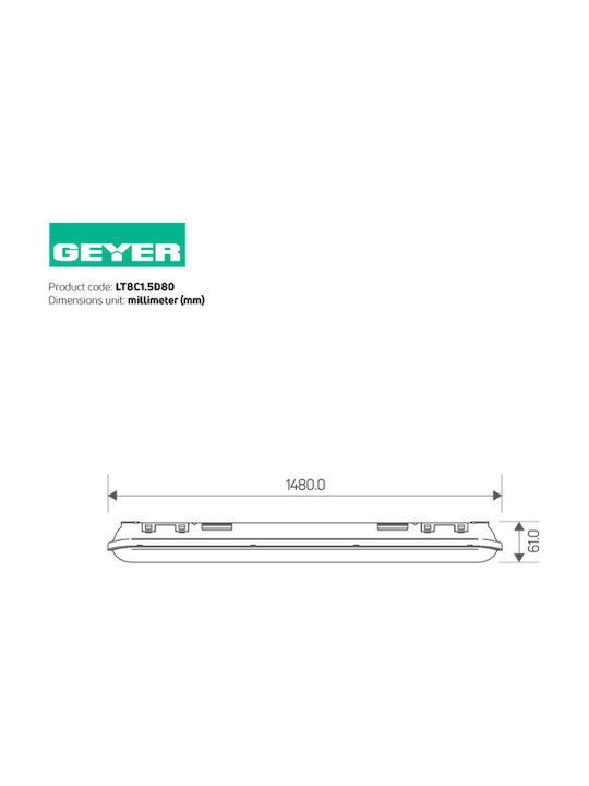 Geyer Outdoor Ceiling Flush Mount with Integrated LED in White Color LT8C15D80