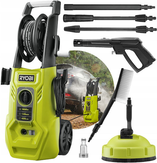 Ryobi RY140PWA Electric Pressure Washer 1800W with 140bar Pressure