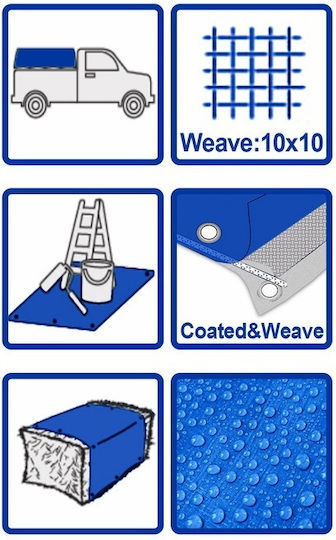 Wadfow Waterproof Tarpaulin 110gr/m² 14x9m Light Type Multicolour