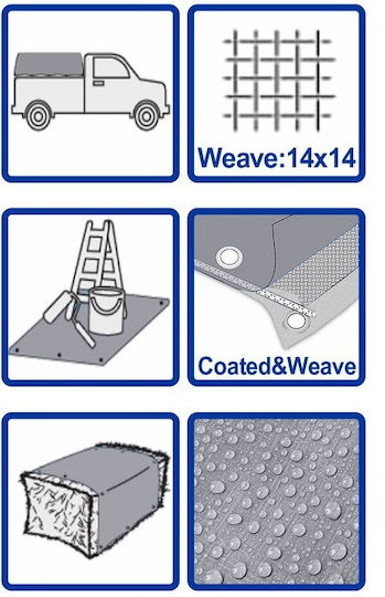 Wadfow Waterproof Tarpaulin 180gr/m² 4x3m Light Type Multicolour