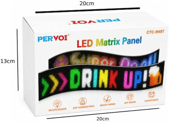 Semn LED flexibil cu o singură față 19.2x133cm