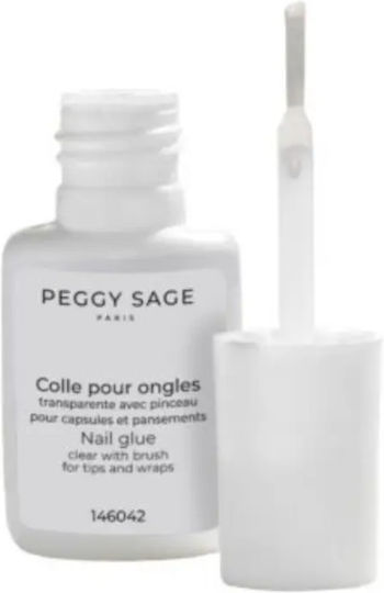 Peggy Sage Clear Glue Brush 6gr Клей за изкуствени нокти с четка 6гр