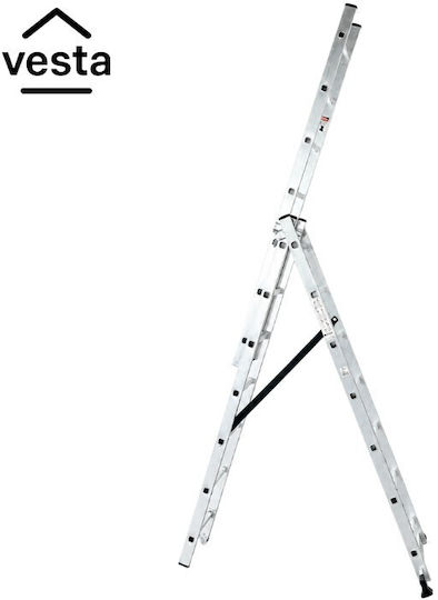 Vesta Triplu Scara combinata Aluminiu 3x7