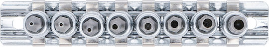 BGS Technic Bit-Stecknüsse mit Bits Allen und Antriebsvierkant 1/4'' Set 8Stück
