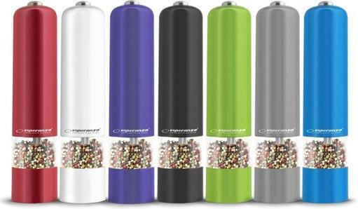 Esperanza Malabara Electric Set Spice Mills made of Plastic in Red Color 23cm 1pcs