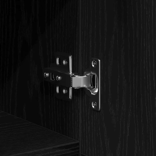 Living Room Cabinet Made of Black Oak Wood 30x30x70cm