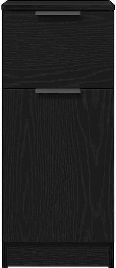 Living Room Cabinet Made of Black Oak Wood 30x30x70cm