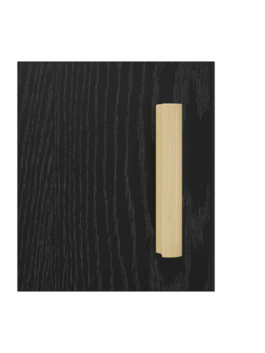 Wohnzimmer Nische aus Spanplatte Schwarze Eiche 34.5x32.5x90cm