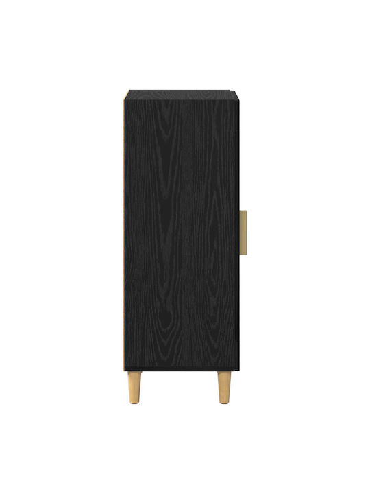 Wohnzimmer Nische aus Spanplatte Schwarze Eiche 34.5x32.5x90cm
