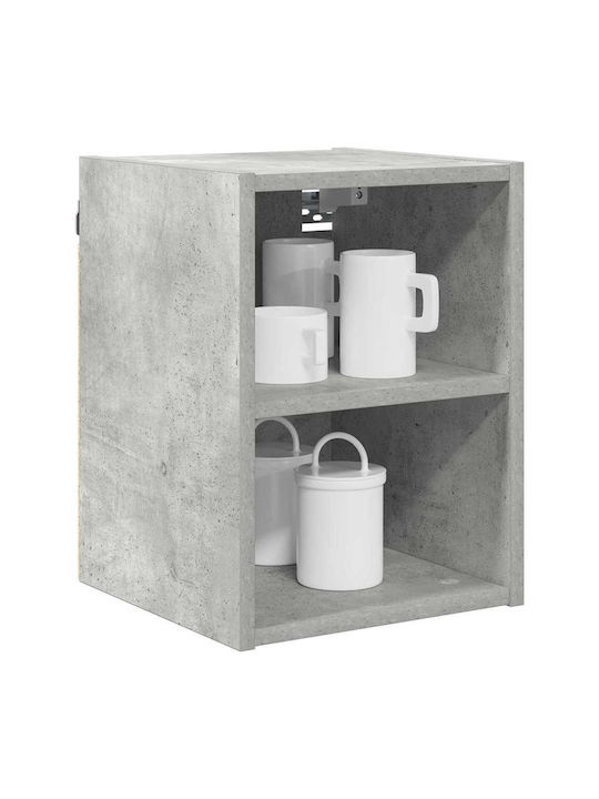 Riga Wall Living Room Cabinet from Particle Board Grey 30x29.5x80cm