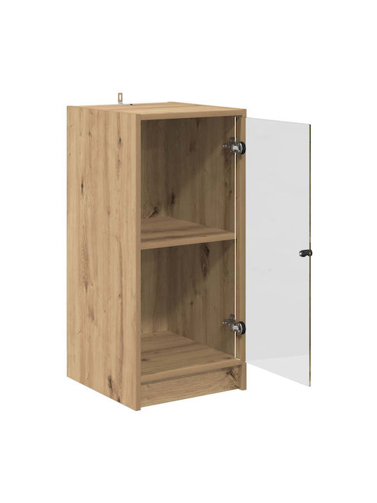 Living Room Display Cabinet Made of Particle Board Oak 35x37x76cm