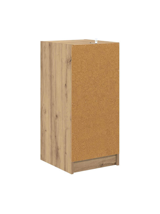 Living Room Display Cabinet Made of Particle Board Oak 35x37x76cm