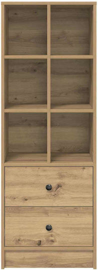 Living Room Display Cabinet Made of Particle Board Oak 45.5x34x127cm