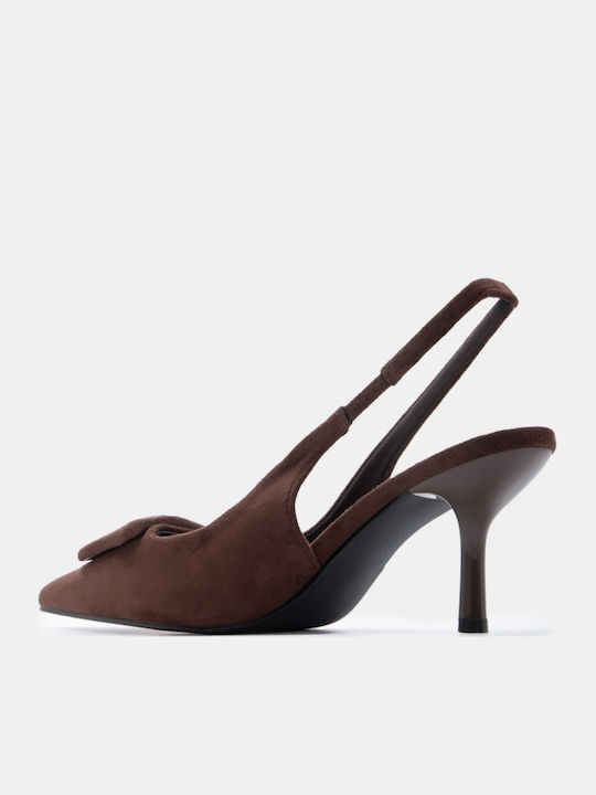 Spitze Zehe Pumps mit Hochabsatz Braune