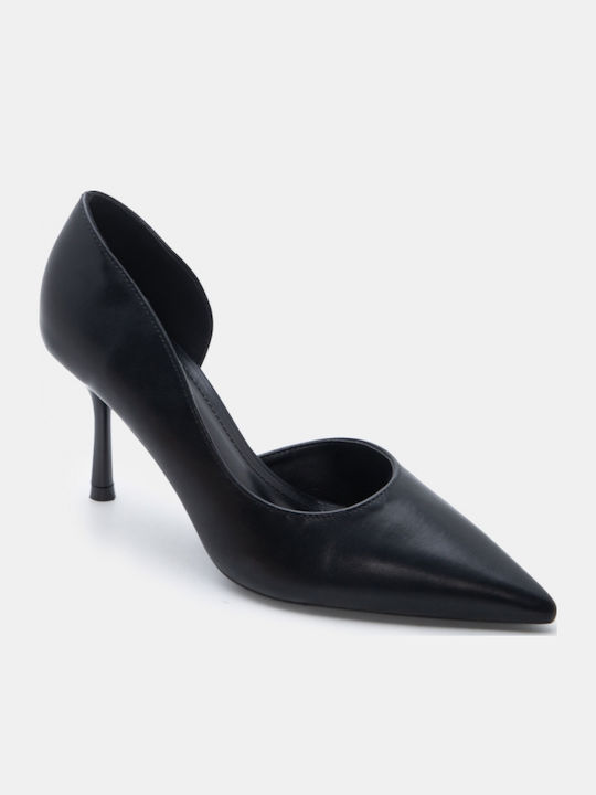 Pointed Toe Heels with High Black Heel