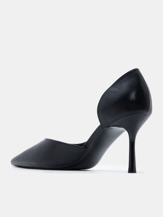 Pointed Toe Heels with High Black Heel