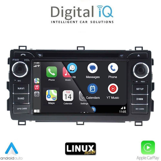 Digital IQ Автомобилна Аудио Система за Toyota Auris 2013-2015 (Bluetooth/USB/Вграден Wi-Fi/GPS) с Touch Screen 7"