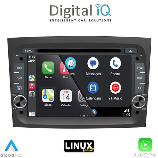 Digital IQ Автомобилна Аудио Система За Opel Combo Fiat Doblo Bluetooth USB WiFi GPS С 7" Touch Screen
