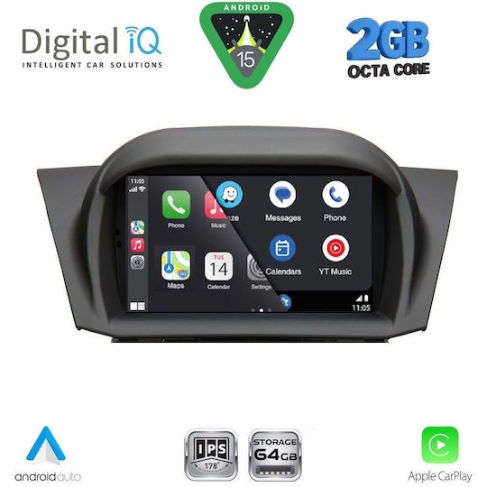 Digital IQ Car Audio System for Ford Fiesta 2008-2017 (Bluetooth/USB/WiFi/GPS/Apple CarPlay/Android Auto) with 7" Touch Screen