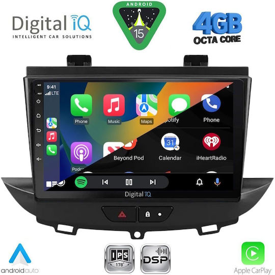 Digital IQ Ηχοσύστημα Αυτοκινήτου για Opel Crossland / Grandland 2017-2025 (Bluetooth/USB/WiFi/GPS/Apple-Carplay/Android-Auto) με Οθόνη Αφής 9"