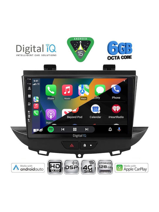 Digital IQ Auto-Audiosystem für Opel Crossland / Grandland 2017-2025 mit Touchscreen 9 Zoll