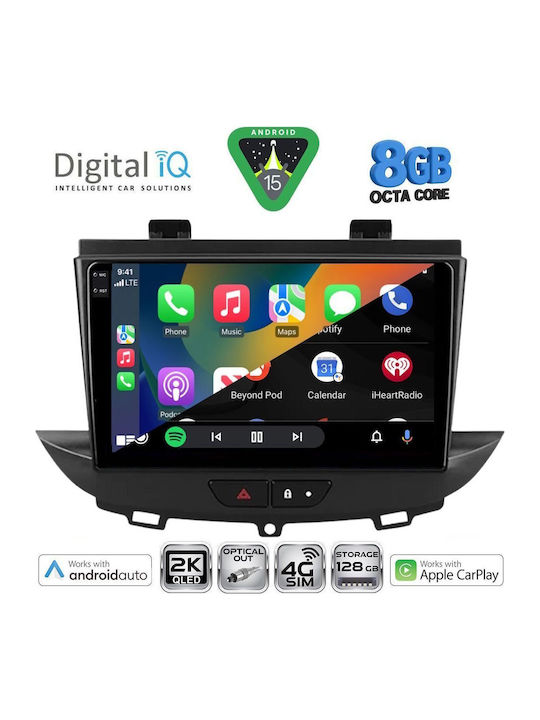 Digital IQ Auto-Audiosystem Für Opel Crossland / Grandland 2017-2025 Mit Touchscreen 9 Zoll