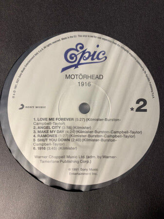 Motörhead 1916 Vinyl
