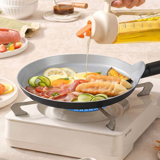 Swiss Haus 26cm Shallow Frying Pan Ergonomic Insulated Textured Handle Silver