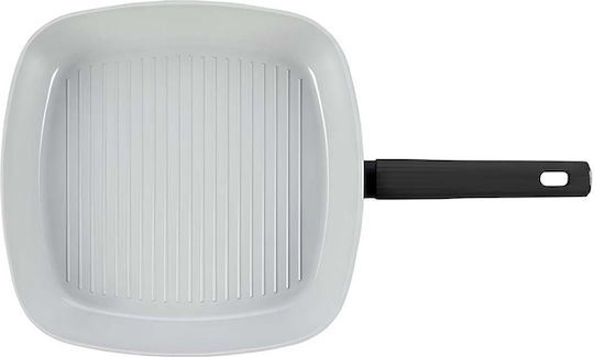 Swiss Haus 24 Cm Square Griddle Pan Non-stick Ceramic Interior Coating Black Swiss Haus 24 Cm Square Griddle Pan Non-stick Ceramic Interior Coating Black