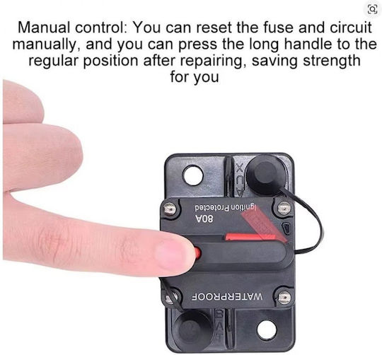 Automatic Circuit Breaker Switch 80a Waterproof Manual Reset Battery Electrical 12–48v 62-45536