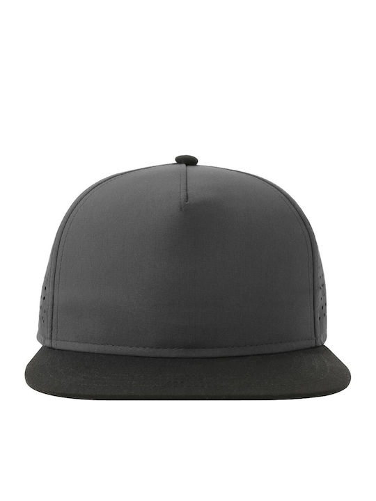 Atlantis S-bank Five Five-Panel Jockey Hat Recycled Polyester Dark Grey