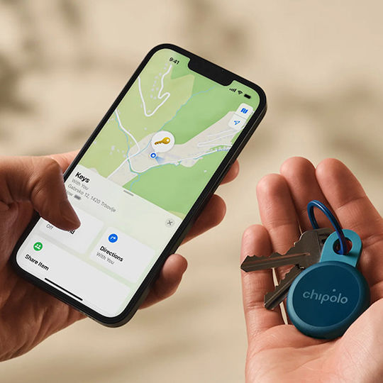 Chipolo Loop Apple Find My & Google Find Hub Kohle/Schwarz/Navy/Koralle 4Stücke mit Smartphone-Tracker Wiederaufladbare Batterie