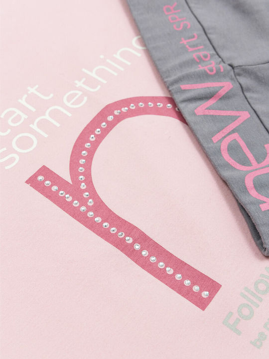 Kinderbekleidungsset mit Leggings Sommer 2 Stück Puder