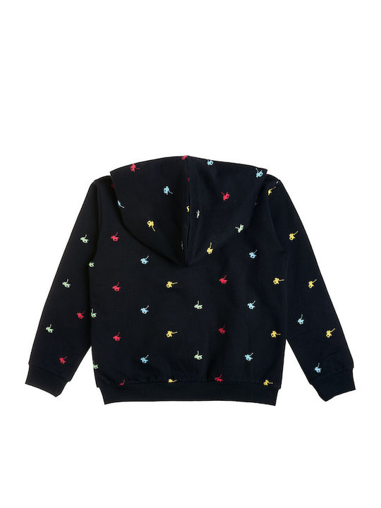 Kinder-Sweatshirt Strickjacke mit Taschen Marineblaue