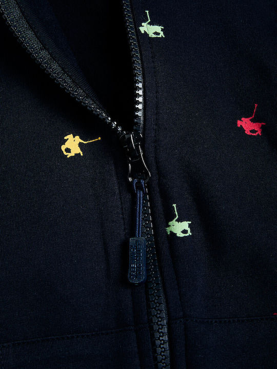 Kinder-Sweatshirt Strickjacke mit Taschen Marineblaue