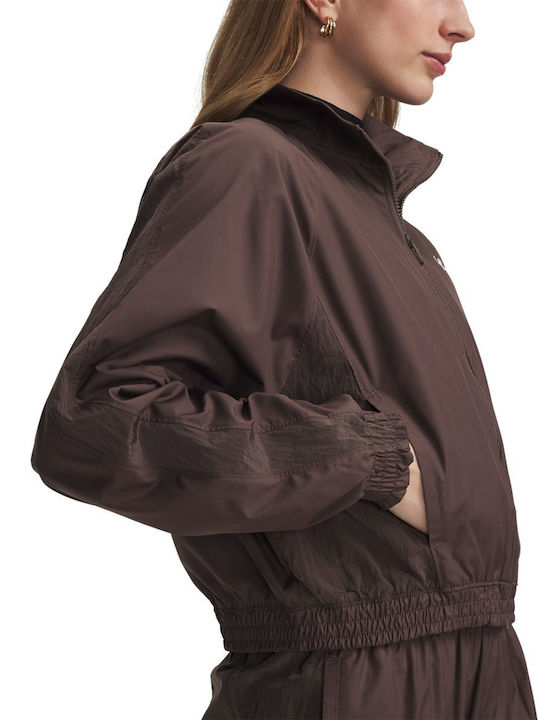 Woven Women's Jacket for Winter Brown