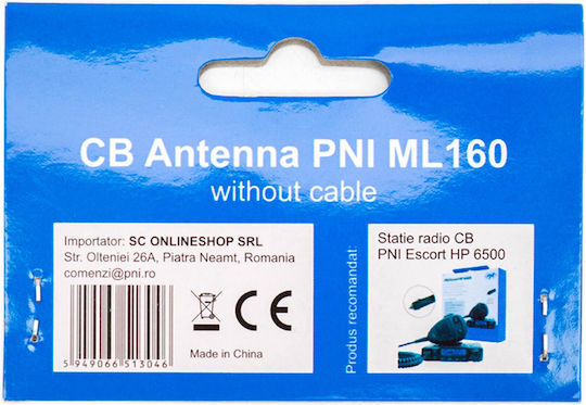Pni Ml160 Κεραία Cb Αυτοκινήτου 145cm Χωρίς Καλώδιο & Βάση 600w Pl Ø16mm