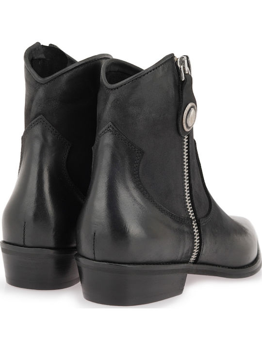 Ghete dama de piele Cowboy Negre